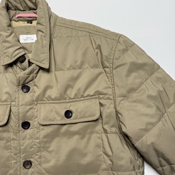 Apolis Global Citizen Quilted CPO Jacket Cotton Button Lightweight Winter - Picture 2 of 7